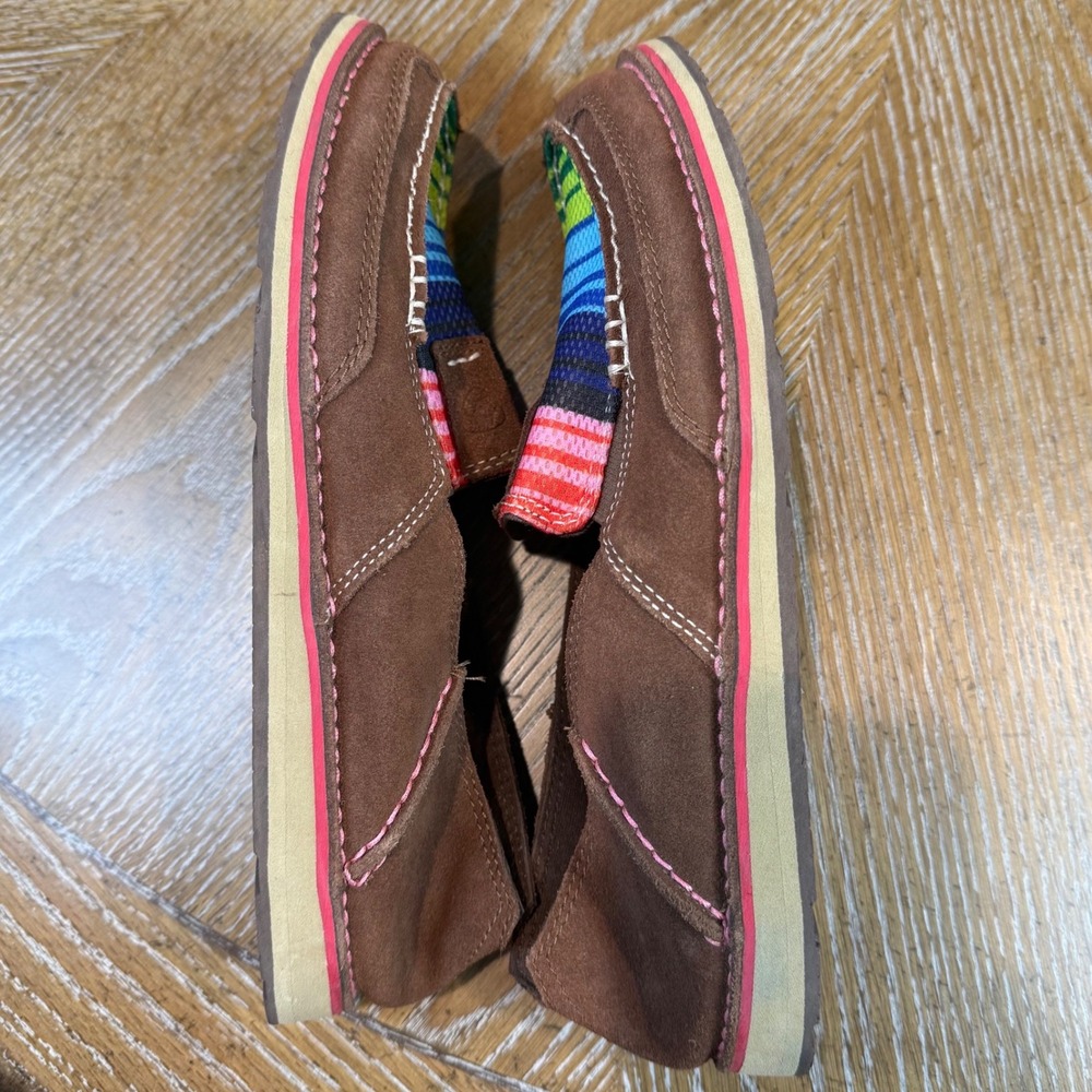 Ariat Cruiser Loafer Slip On Rainbow Stripe Suede Brown Multicolor Size 8.5 - Picture 10 of 10